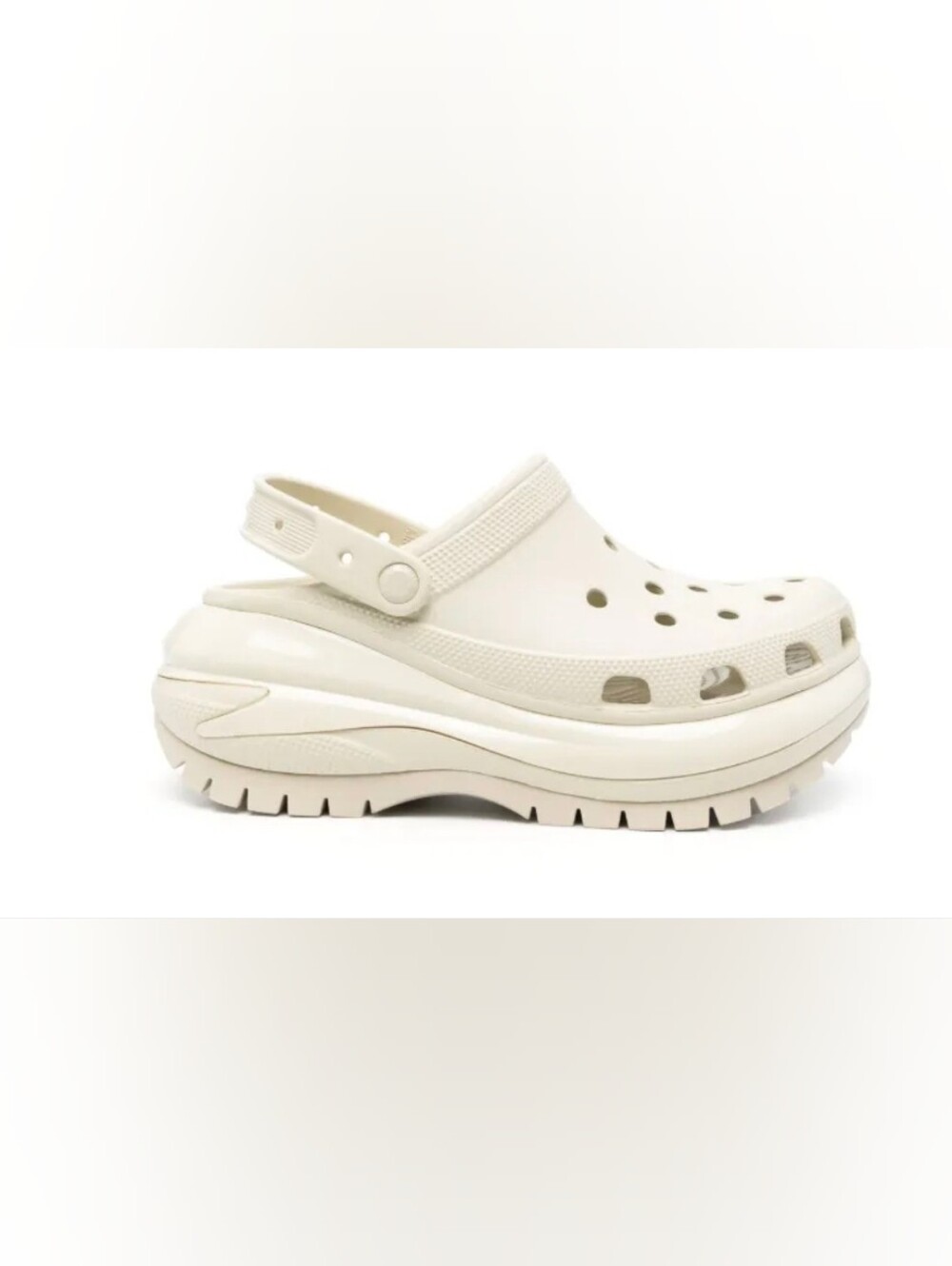 Crocs Mega Crush Clogs, Unisex, Ivory, M8, W10 - Picture 2 of 12